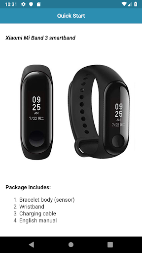 User Guide for Mi Band 3 - عکس برنامه موبایلی اندروید