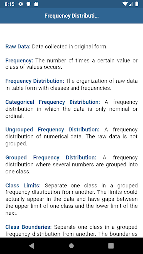 Statistics - عکس برنامه موبایلی اندروید