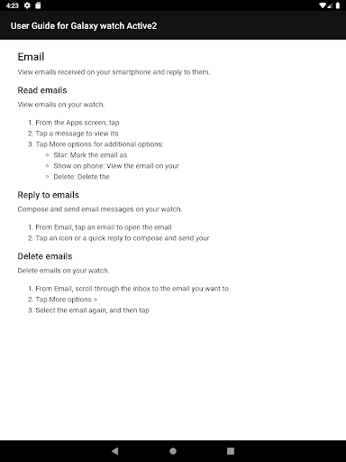 Guide for Galaxy Watch Active - عکس برنامه موبایلی اندروید