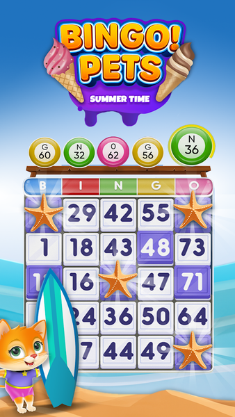 Bingo Pets: Summer bingo game - Gameplay image of android game