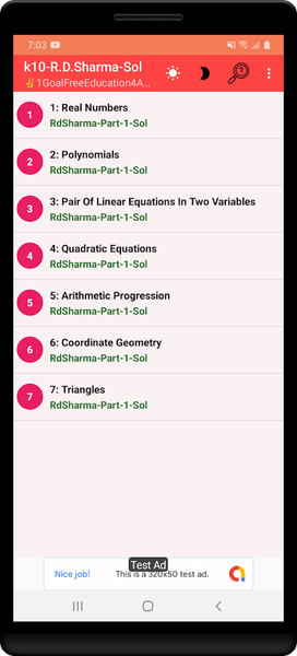 RD Sharma Class X Part-1 - Image screenshot of android app