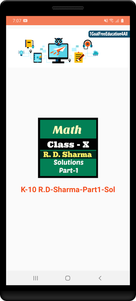 RD Sharma Class X Part-1 - Image screenshot of android app