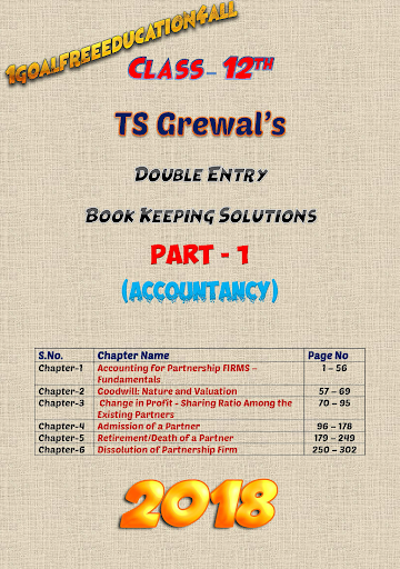 Account Class-12 Solutions (TS Grewal Vol-1) 2018 - عکس برنامه موبایلی اندروید