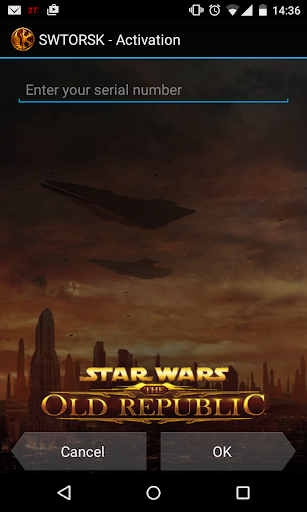 The Old Republic™ Security Key - Image screenshot of android app