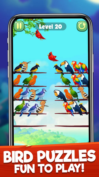 Bird Sort Puzzle | Bird Match - عکس برنامه موبایلی اندروید