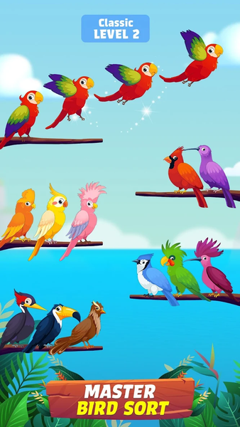 Bird Sort - Color Birds Game - عکس بازی موبایلی اندروید