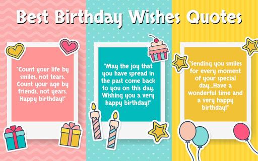Birthday Wishes - Cards, Frame, GIF, Sticker, Song - عکس برنامه موبایلی اندروید