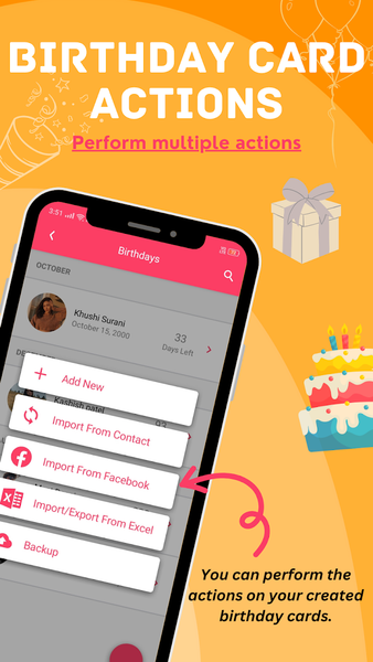 Birthdays: Reminder & Calendar - Image screenshot of android app
