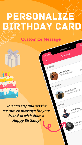 Birthdays: Reminder & Calendar - Image screenshot of android app