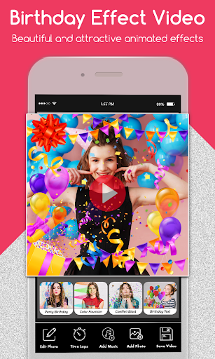 Birthday Video Maker ۲۰۲۴ - عکس برنامه موبایلی اندروید