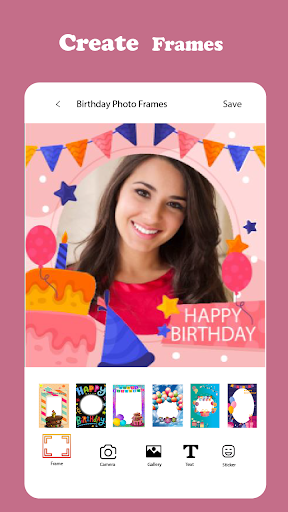 Birthday Photo Frames: Happy B - عکس برنامه موبایلی اندروید