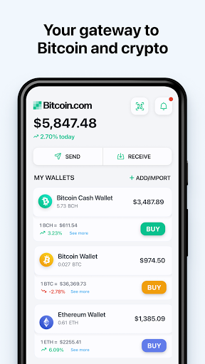 Bitcoin & Crypto DeFi Wallet - Image screenshot of android app