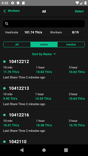 Bitcoin.com Mining Pool - عکس برنامه موبایلی اندروید