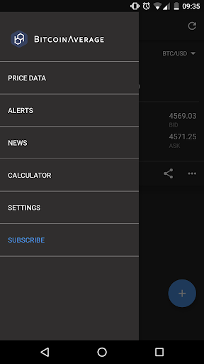 BitcoinAverage: Bitcoin & Crypto Price Ticker - عکس برنامه موبایلی اندروید