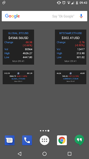 BitcoinAverage: Bitcoin & Crypto Price Ticker - عکس برنامه موبایلی اندروید