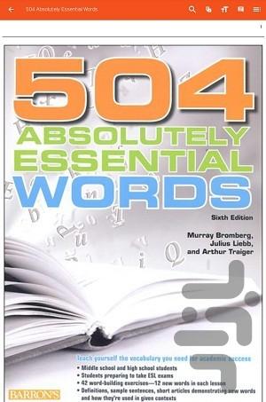 504 واژه ضروری انگلیسی - پیشرفته - عکس برنامه موبایلی اندروید