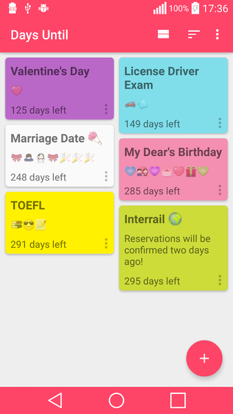 Days Until - Countdown Widget - عکس برنامه موبایلی اندروید