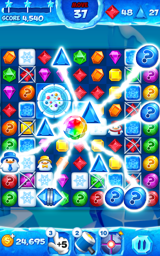 Jewel Ice Mania:Match 3 Puzzle - Gameplay image of android game