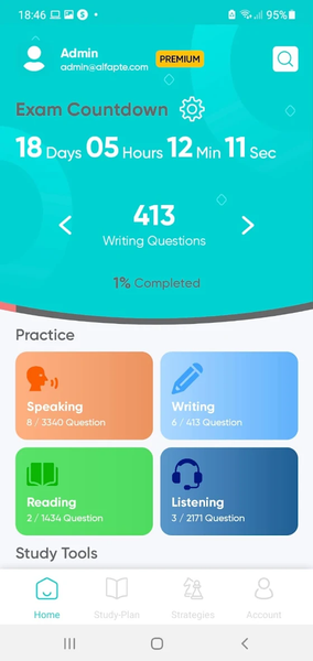 AlfaPTE - PTE Practice App - عکس برنامه موبایلی اندروید