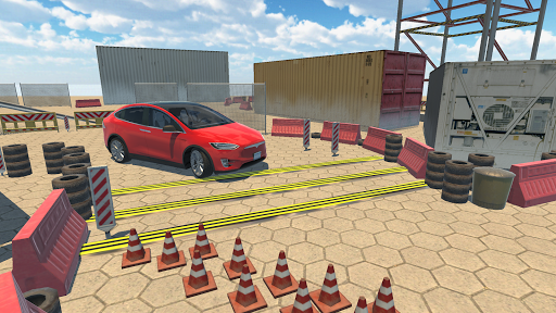 Electric Car Driving Game Sim - Gameplay image of android game