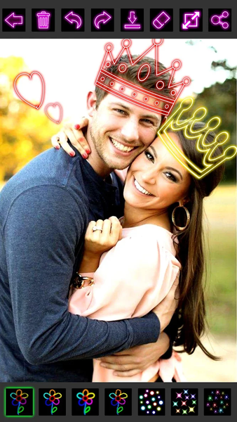 Glow Draw Photo Editor - Gameplay image of android game