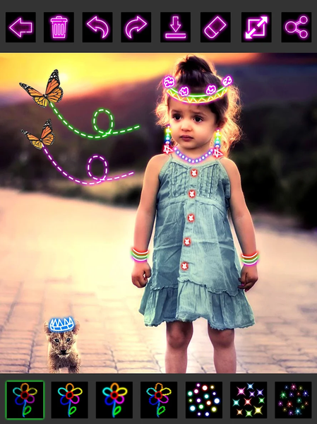 Glow Draw Photo Editor - Gameplay image of android game