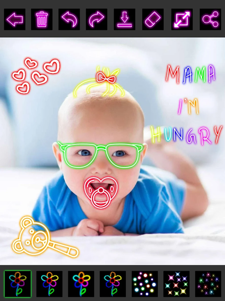 Glow Draw Photo Editor - Gameplay image of android game