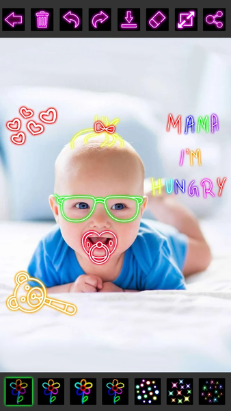 Glow Draw Photo Editor - Gameplay image of android game