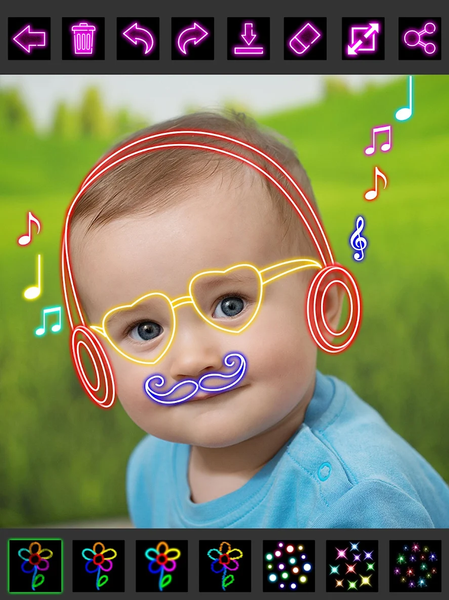 Glow Draw Photo Editor - Gameplay image of android game