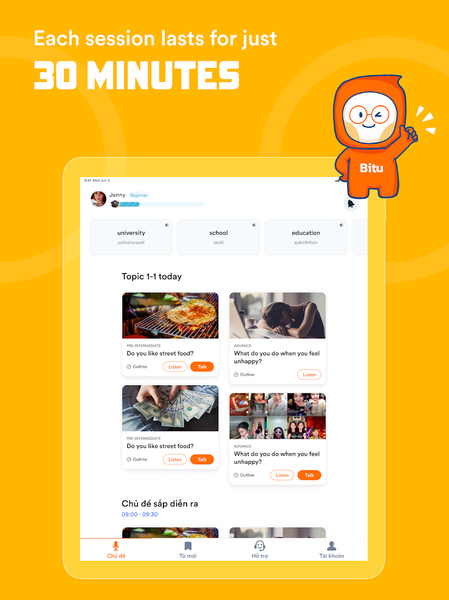 Bitu - Let’s Speak English - عکس برنامه موبایلی اندروید