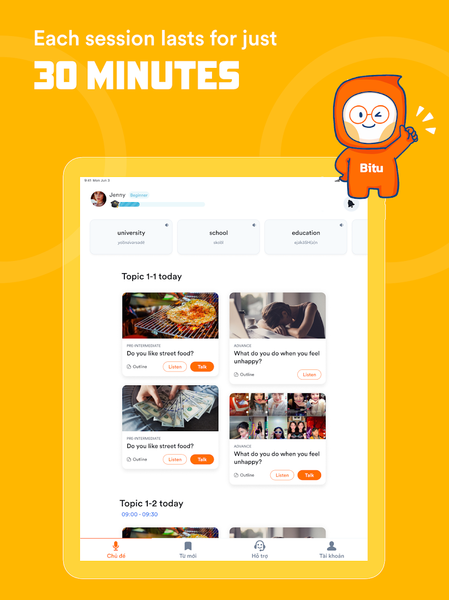 Bitu - Let’s Speak English - عکس برنامه موبایلی اندروید