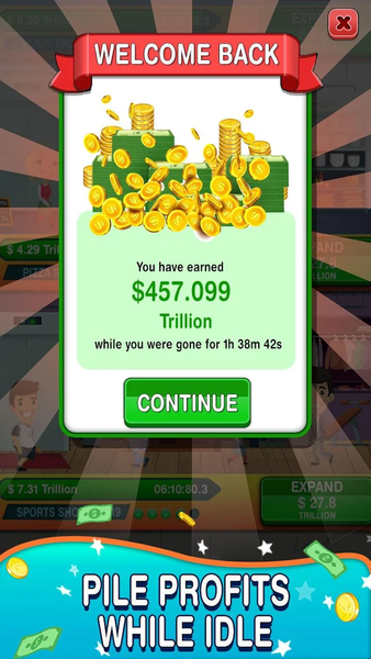 Idle Cash Games - Money Tycoon - Gameplay image of android game