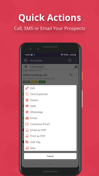 TapCRM For SuiteCRM/SugarCRM - عکس برنامه موبایلی اندروید