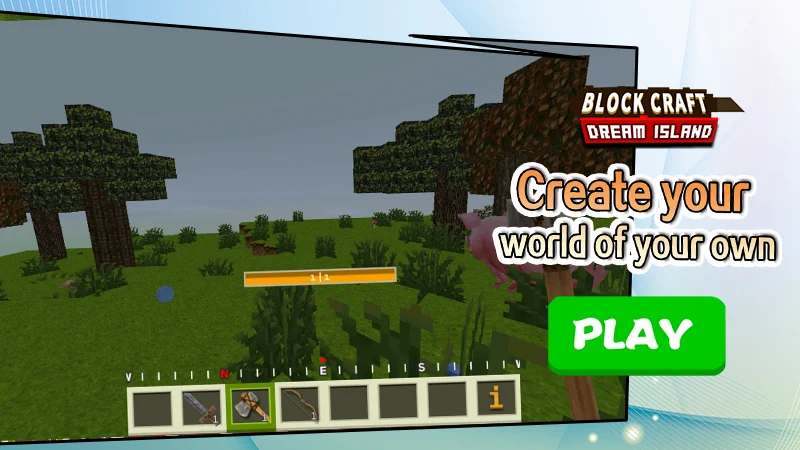 Block Craft Dream Island - Gameplay image of android game