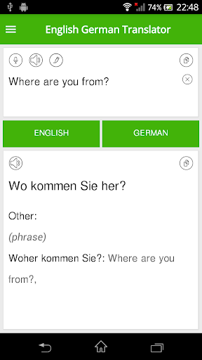 English German Translator - Image screenshot of android app