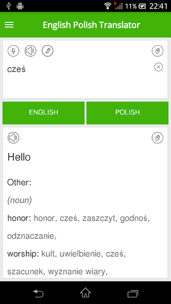 English Polish Translator - عکس برنامه موبایلی اندروید