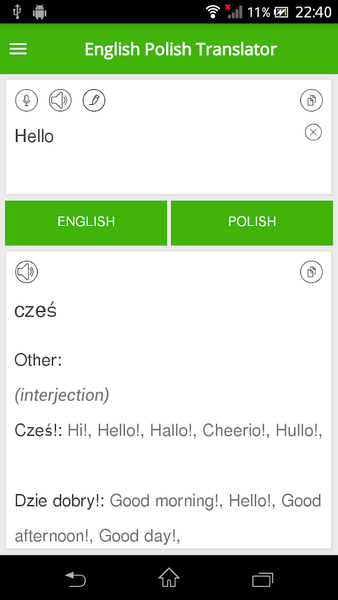 English Polish Translator - عکس برنامه موبایلی اندروید