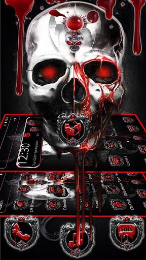 Black and White Horror Skull Theme - عکس برنامه موبایلی اندروید