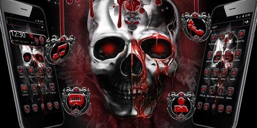 Black and White Horror Skull Theme - عکس برنامه موبایلی اندروید
