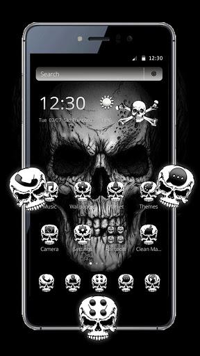 Black Death Skull Theme - Image screenshot of android app