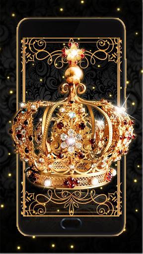 Black Gold Crown Theme - Image screenshot of android app