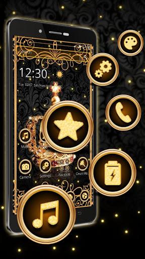 Black Gold Crown Theme - Image screenshot of android app