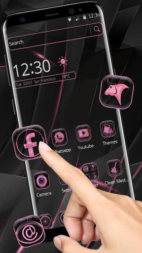 Black Pink Gentleman Theme - Image screenshot of android app