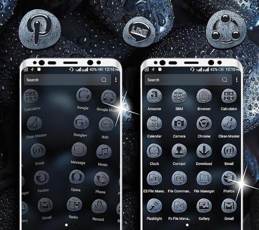 Black Stone Launcher Theme - Image screenshot of android app