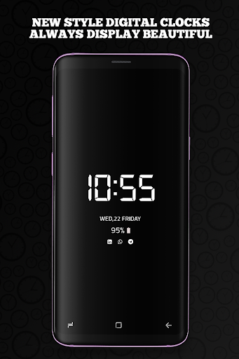 Always on display clock widget - Image screenshot of android app