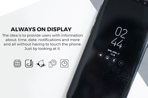 Always on display clock widget - عکس برنامه موبایلی اندروید