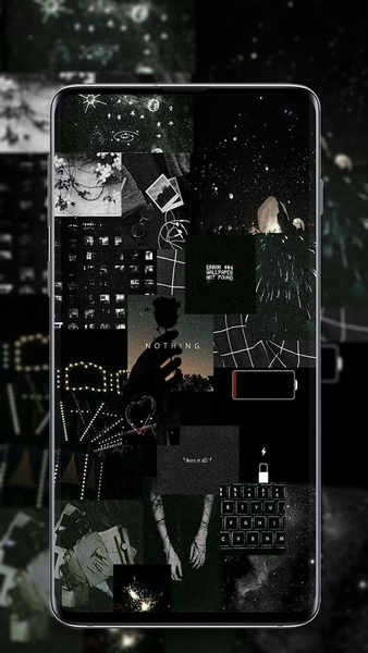 Black Aesthetic Wallpaper - Image screenshot of android app