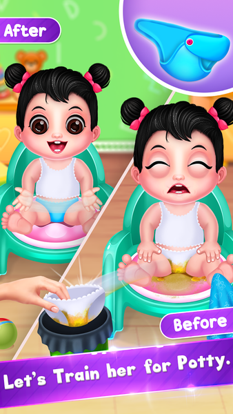 Newborn girl babysitter care - عکس برنامه موبایلی اندروید