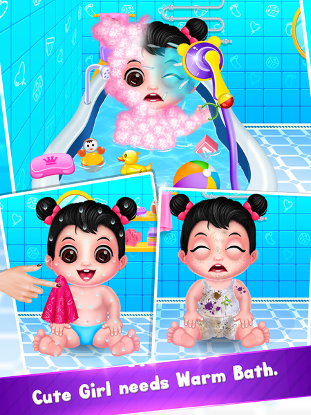 Newborn girl babysitter care - عکس برنامه موبایلی اندروید