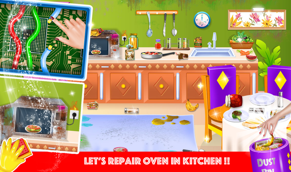 Home Clean Up Girl Game - عکس برنامه موبایلی اندروید